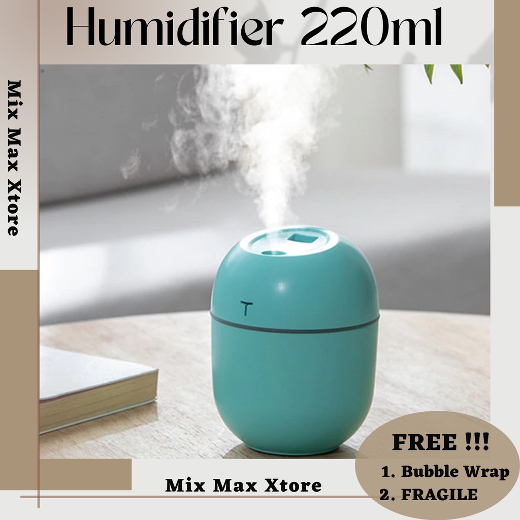 Taffware Humidifier Diffuser Aromaterapi Oil Diffuser LED Light 220ml - Blue