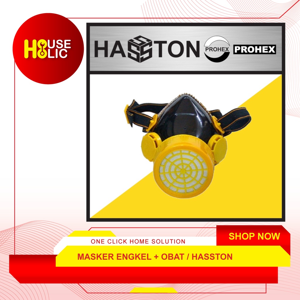 HASSTON Masker Engkel + Obat / Chemical Respirator Single 2343-001
