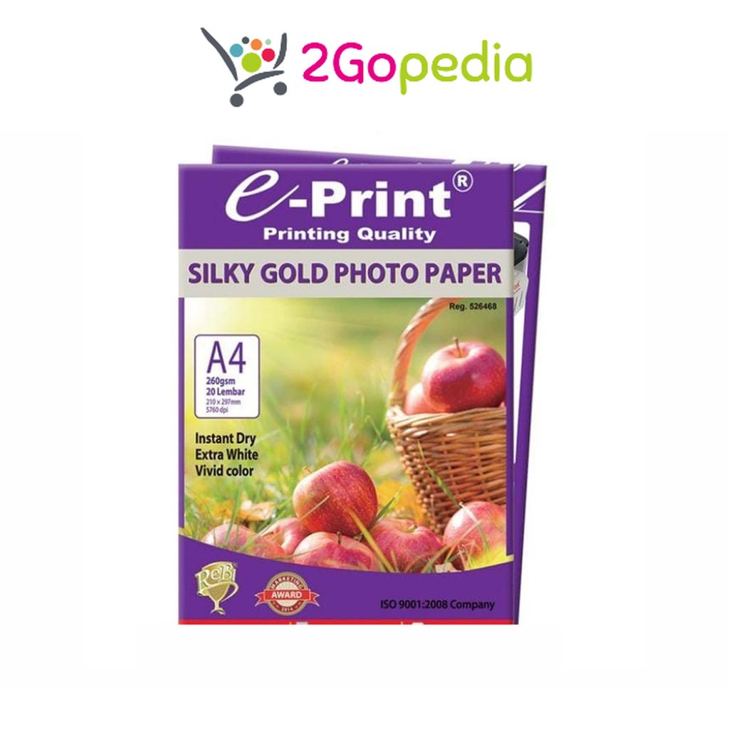 

Kertas Foto Silky Gold A4 260 gr e -Print Grosir Murah Atk