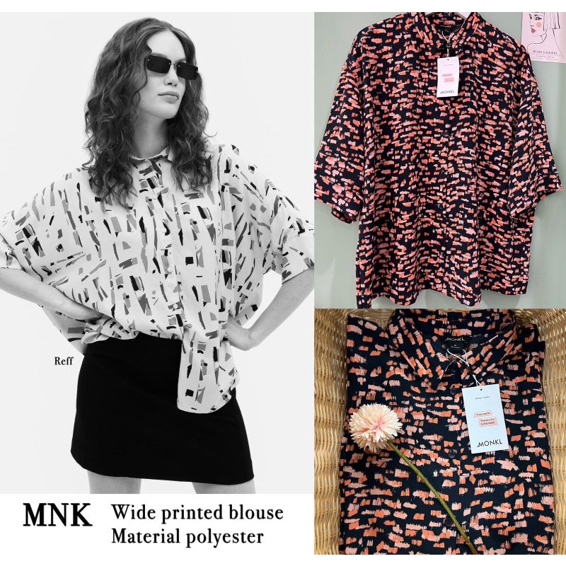 Mnk* printed blouse