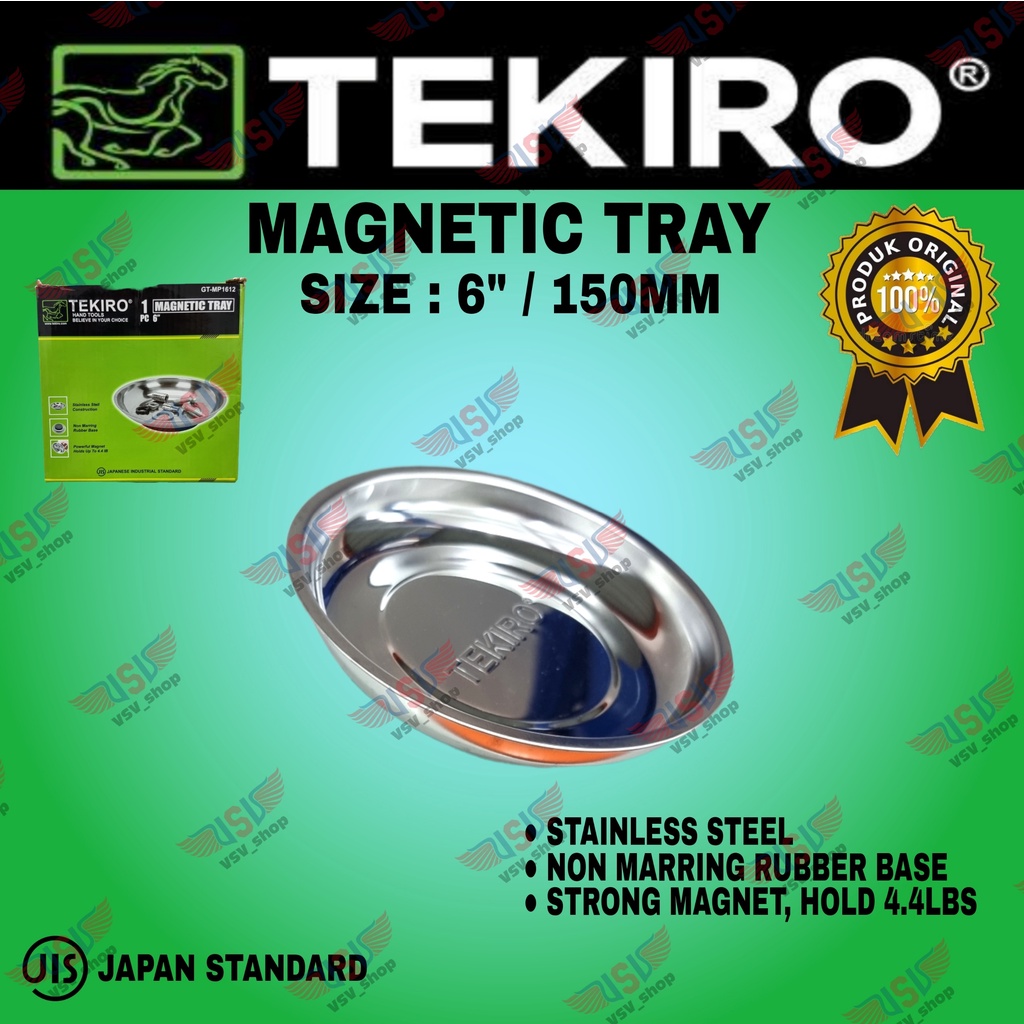 TEKIRO Mangkok Magnet 6inchi Magnetic Tray 150mm Piring Magnet