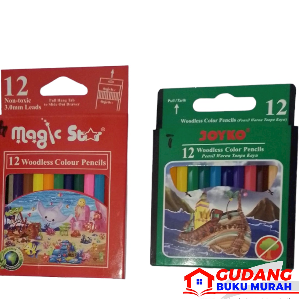 

Joyko Pensil Warna Ukuran Kecil Isi 12 Warna , pensil warna murah , pensil warna anak-anak