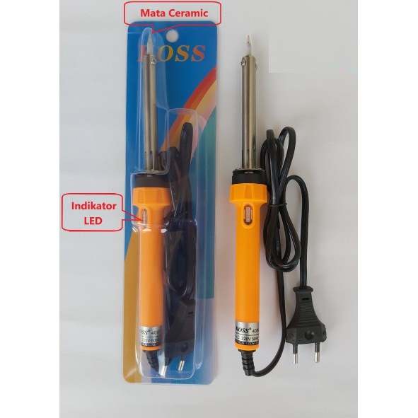 Solder Soldering Iron 40 Watt KOSS Mata Runcing 5mm Dengan Lampu Indikator