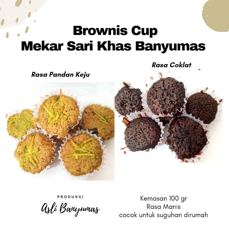 

BROWNIS CUP MEKARSARI | KHAS BANYUMAS | HARGA TERJANGKAU | FREE GIFT MIN BELANJA 50K (all item)