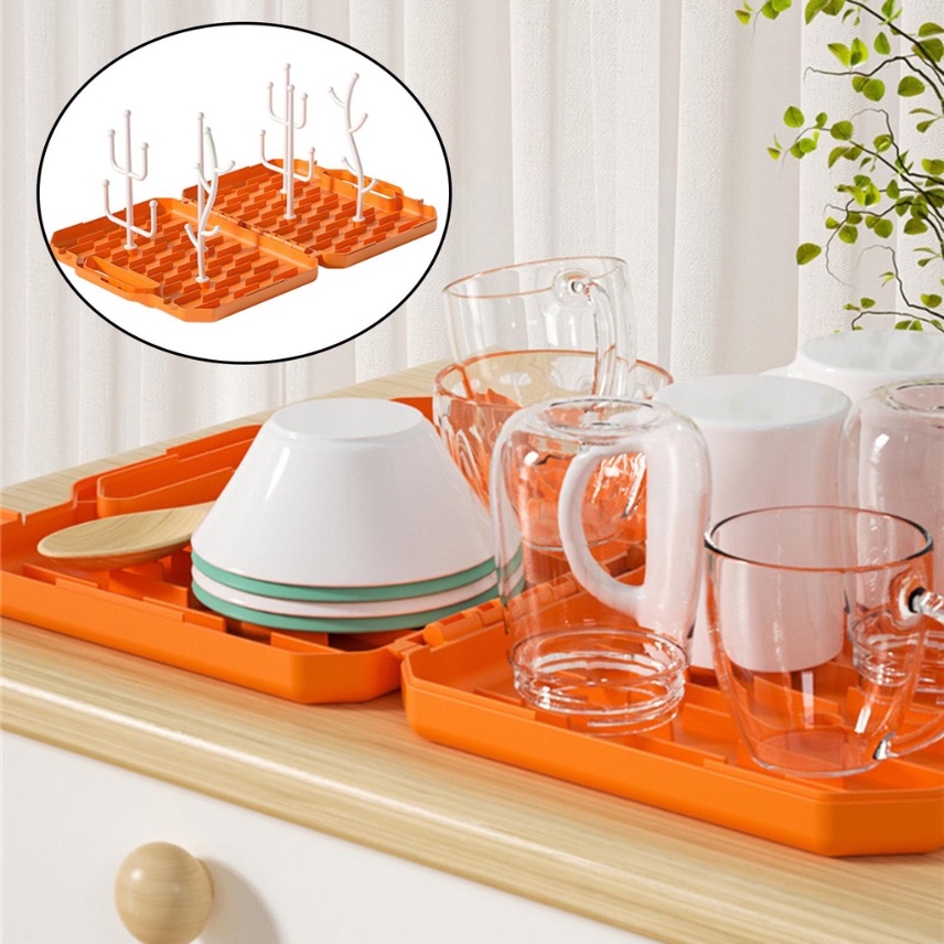 (SHIPPINBG) Rak Pengering Botol Susu / Dot Bayi Portable 24 Jam Dapat Dilipat