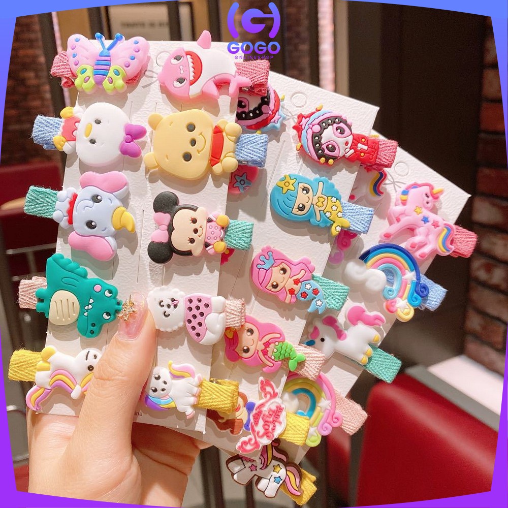 GOGO-C315 C316 Jepit Rambut Anak Perempuan 10PCS / SET - Jepitan Rambut Anak Motif Karakter Kartun Hair Clip Anak Cewek