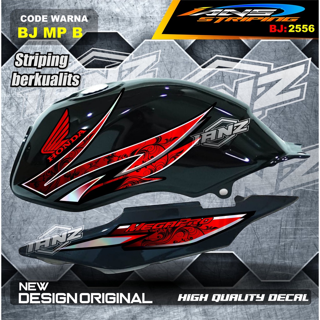 STIKER STRIPING MEGAPRO PRIMUS VARIASI HOLOGRAM / STRIPING CUSTOM  MEGAPRO / STIKER LIS STRIPING MP TERMURAH