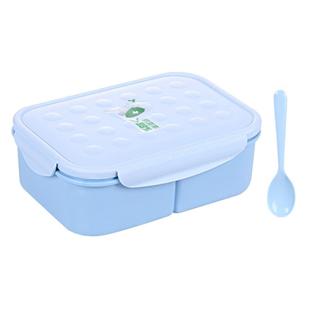 Top Lunch Box Portable Rectangle Grid 3susun Wadah Makanan Gird