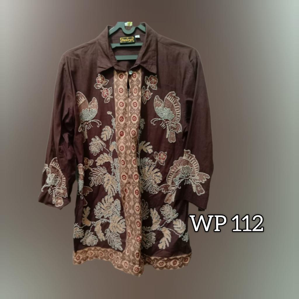 Preloved Blouse batik Bedoyo Coklat Sogan (WP112)