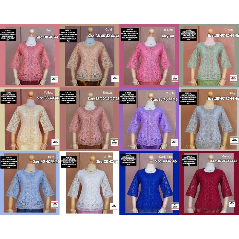 Atasan blouse Brokat import Bangkok Vasutron