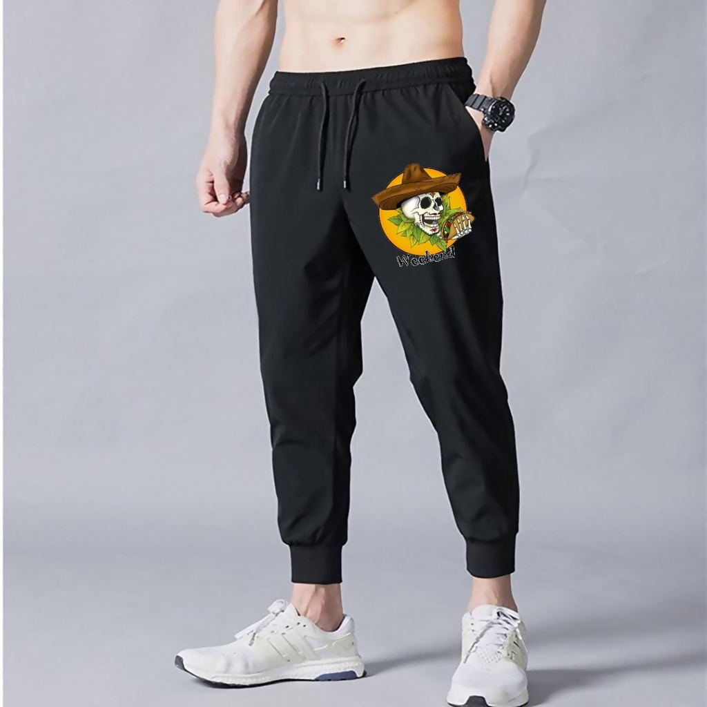 Celana Panjang Jogger Toonz Fashion Fleece Bone Rib Pinggang ada Kantong