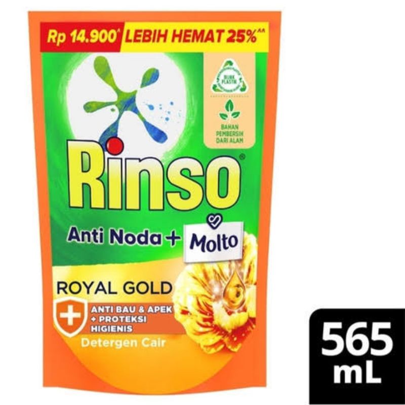 rinso molto anti noda liquid cair 565ml 510 ml khusus instan 510ml