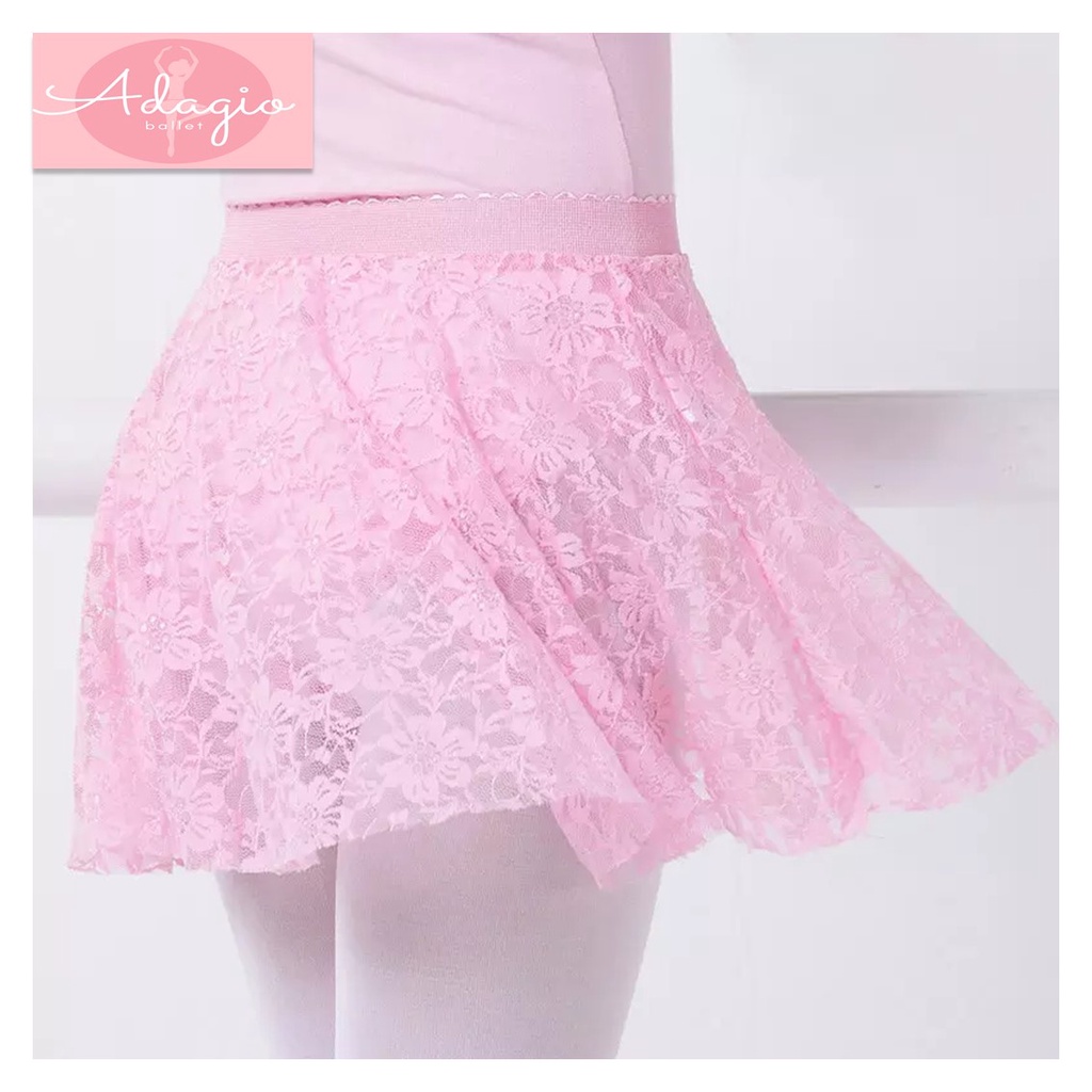 ROK RENDA BALET ANAK - WRAPSKIRT SOFT LACE KIDS BALLET GYM DANCE