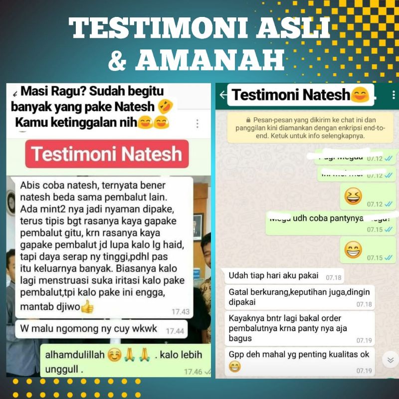 Natesh Pembalut (Promo Sepesial Hemat) Natesh Day Natesh Night Natesh Pantyliner Natesh Extra Long Original KK indonesia