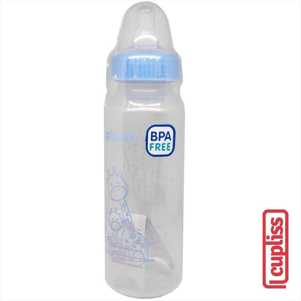 PIGEON Bottle PP RP Slim Neck Eko 240 ml Blue Cap Botol Susu 240ml