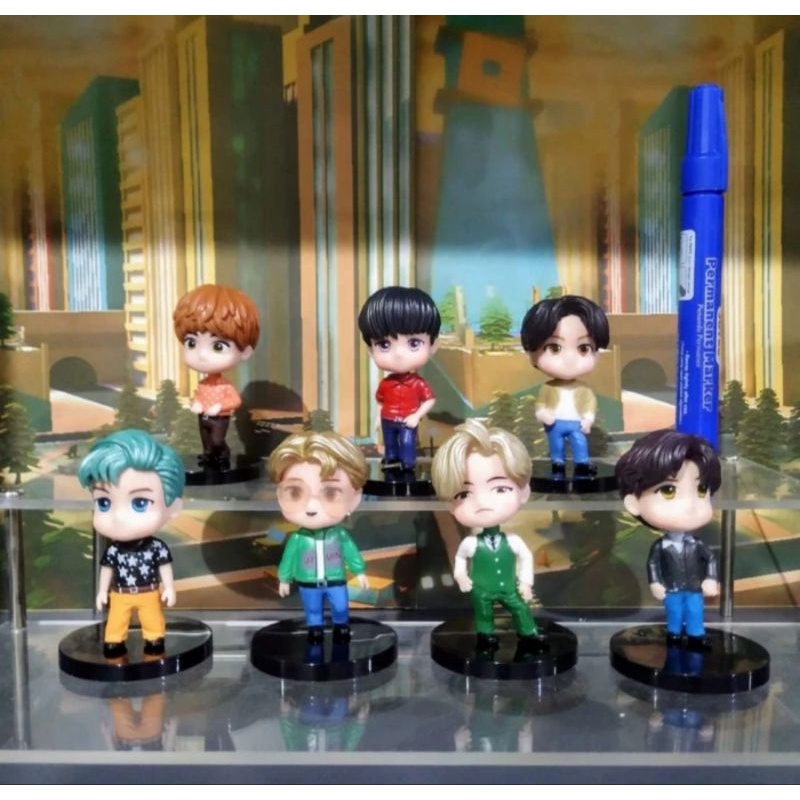 Figure BTS KPOP Set 7 Pcs KPOP BTS Tiny Tan MIC Drop Army Set Figure