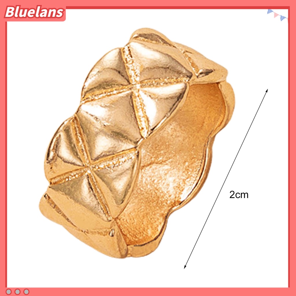 Cincin Bahan Alloy Bentuk Geometris Model Hollow Gaya Punk Untuk Kencan