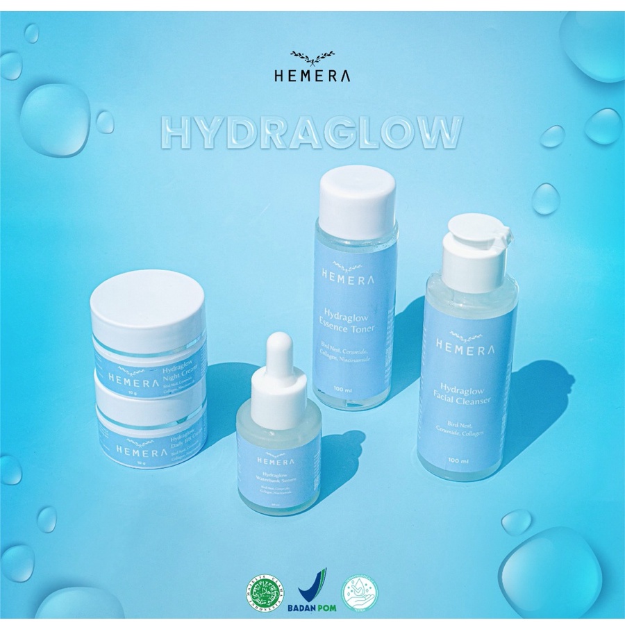 Hemera Hydraglow Hydra Glow SKIN BARRIER REPAIR BIRU Essence Toner  Hemera Skincare Cream Animate Skincare Barrier Acne Glowing OFFICIAL