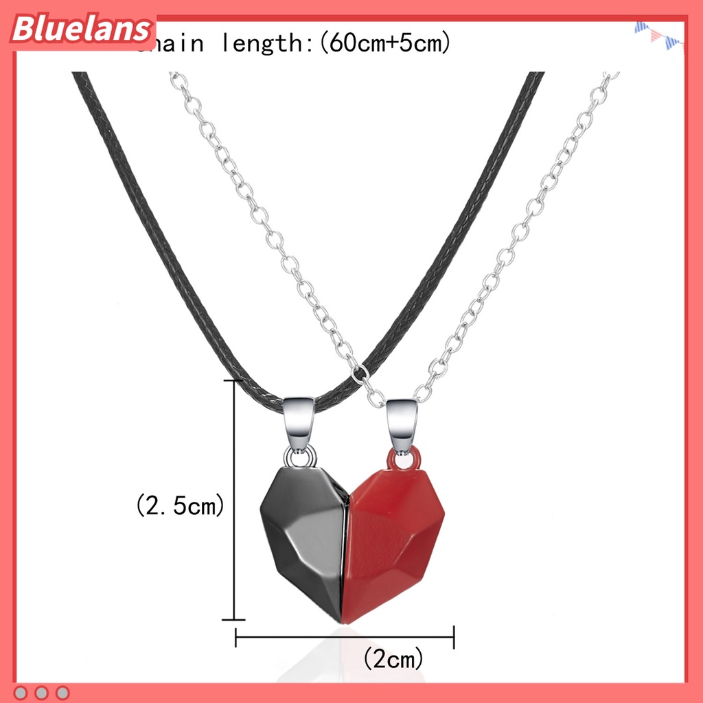 Kalung Liontin Hati Magnetik Bahan Alloy Untuk Kencan