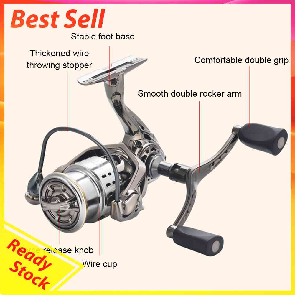 Reel Pancing Portable Tahan Lama Dengan Handle Halus