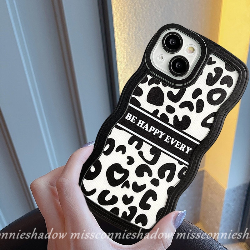 Case Motif Leopard VIVO Y02 Y33s Y35 Y15s Y22 Y02s Y22s Y12i Y22 Y12 Y15A Y21 Y20 Y16 Y75 Y11 Y12s V20 V23E V21 Y15 Y30 Y21s Y91C Y91 Y1 Y17 Garis Tidak Teratur Lembut Bergelombang Penutup Tepi