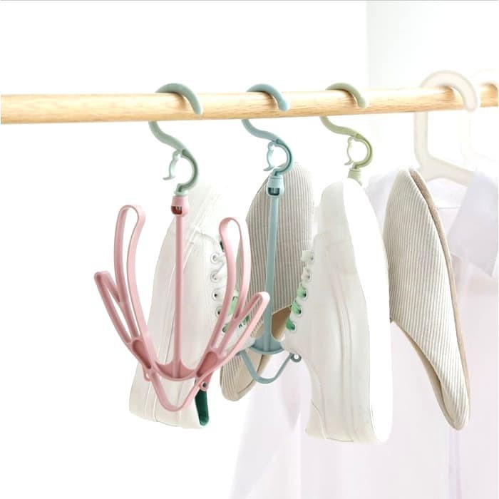 Hanger Gantungan Sepatu &amp; Sandal Penggantung Pengering Jemuran Sendal Shoes Dry Hanger Kaos Kaki Tas ART29