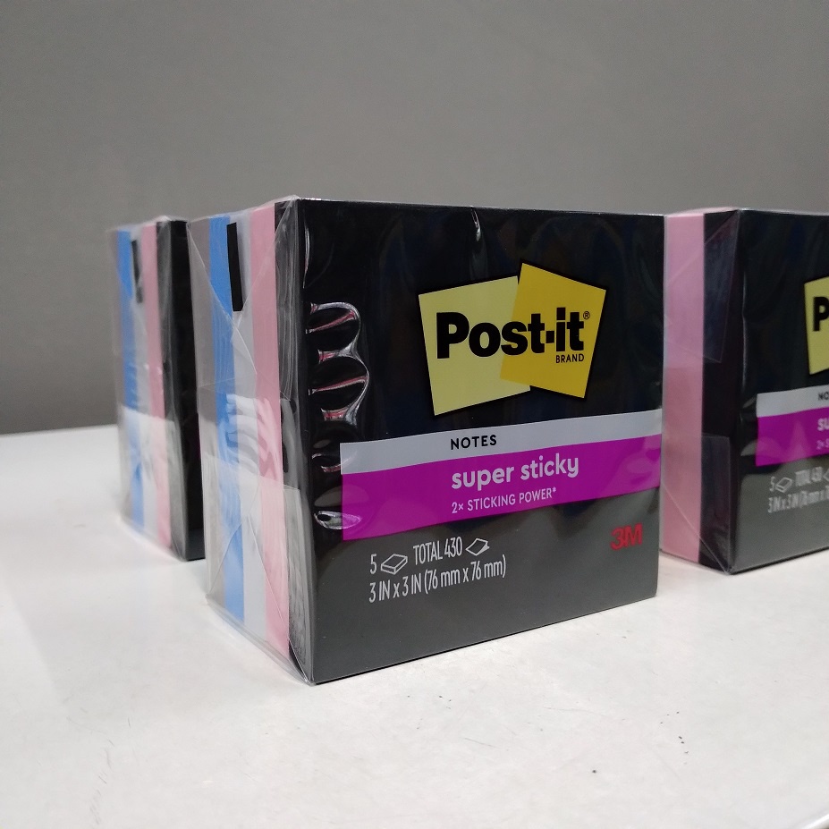 

Ay00! 3M Post It Super Sticky Notes 654-5SSNE 3 inch x 3 inch