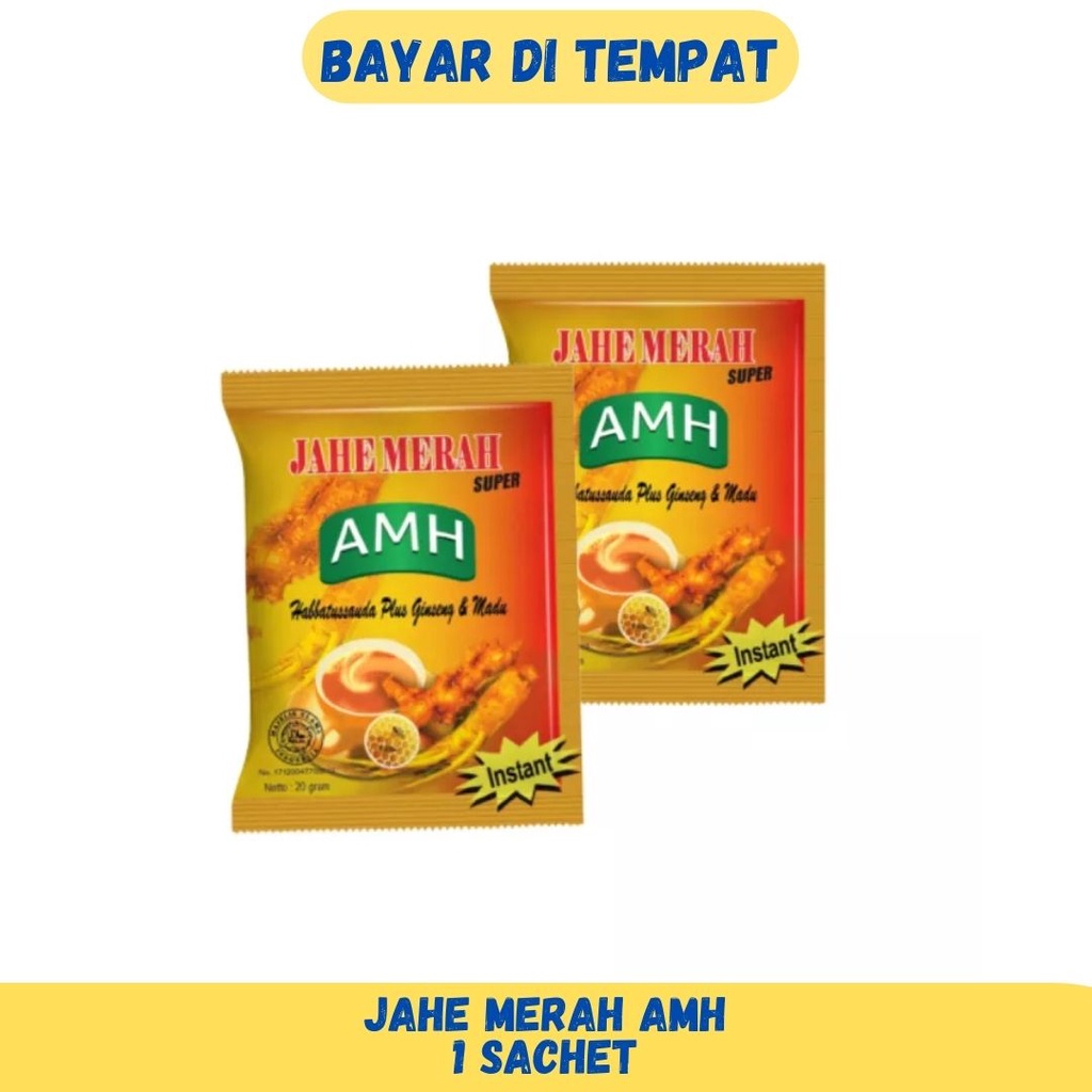 

MINUMAN JAHE MERAH - 1 SACHET - JAHE AMH - ORIGINAL - HABBATUSAUDAH - GINGSENG - MADU