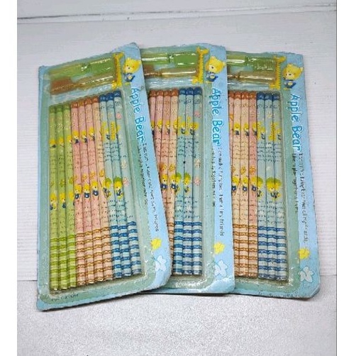 

pensil set/pensil tulis kayu HB 12 pcs apple bear (baru stok lama)