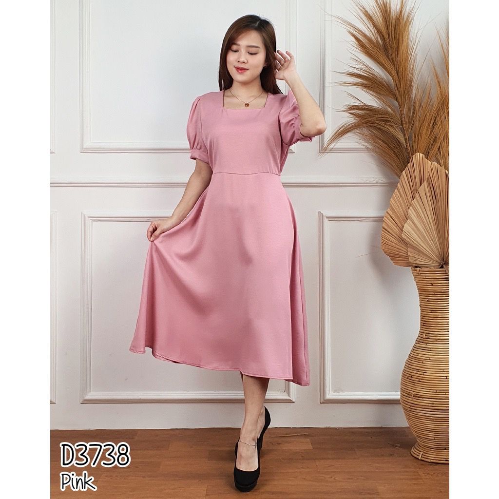 Basic id fashion Dres wanita gisella / Gaun pesta wanita / Dres elegant