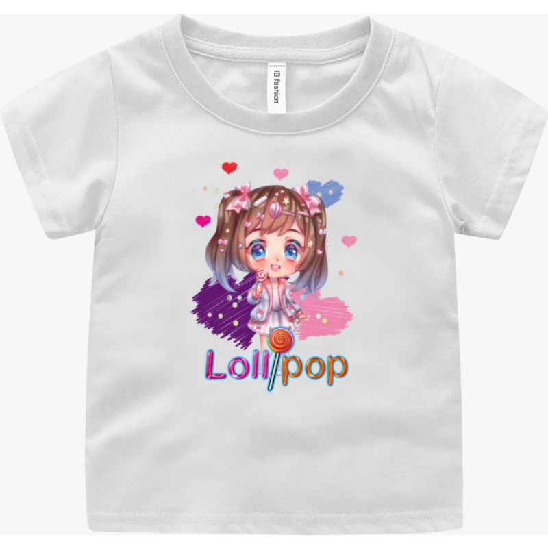 ((IB))KAOS ANAK PEREMPUAN/CEWEK LOLYPOP DIGITAL SABLON