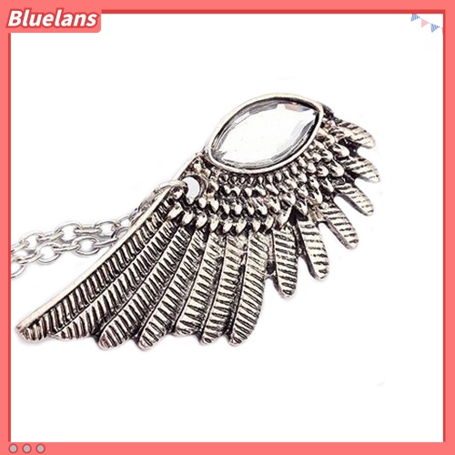 Bluelans Retro Collar Clip Punk Chain Tassel Blouse Shirt Angel Wing Tips Pin Brooch