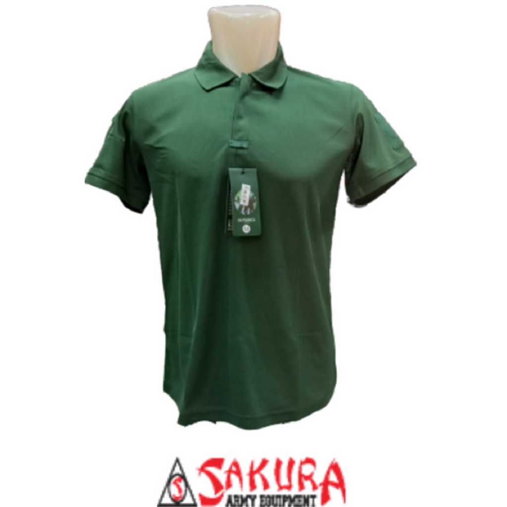 Kaos Polo Tactical Import Hijau Kaos Kerah Tactical Lengan Pendek