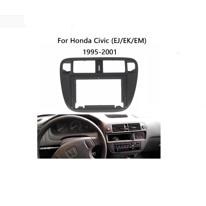Frame 2 Din Panel 9 inch android mobil Honda Civic 1995-2001