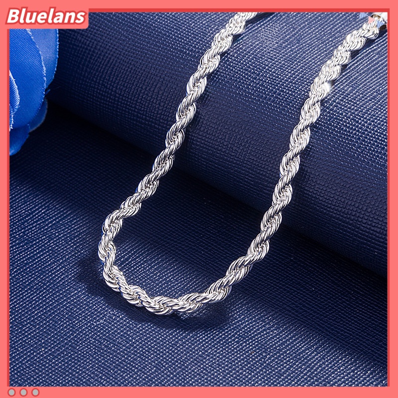 Bluelans Gelang Tali Twist Lapis Silver Untuk Pasangan