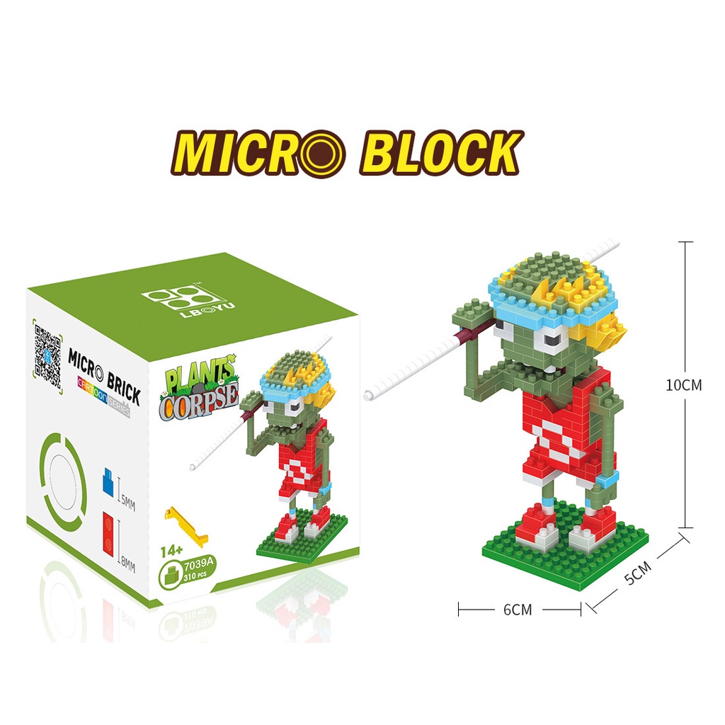 PVZ building block toy set for children