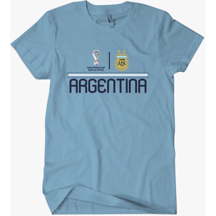 Kaos T-shirt Bola Piala Dunia Euro 2022 ARGENTINA Laki laki/perempuan Cewek/Cowok Distro