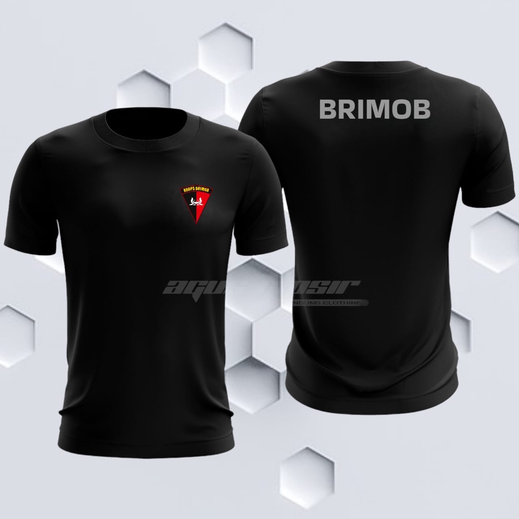 Kaos Jersey BRIMOB Hitam || Kaos Olahraga Jersey BRIMOB Hitam  || Kaos Jersey Drifit BRIMOB Hitam