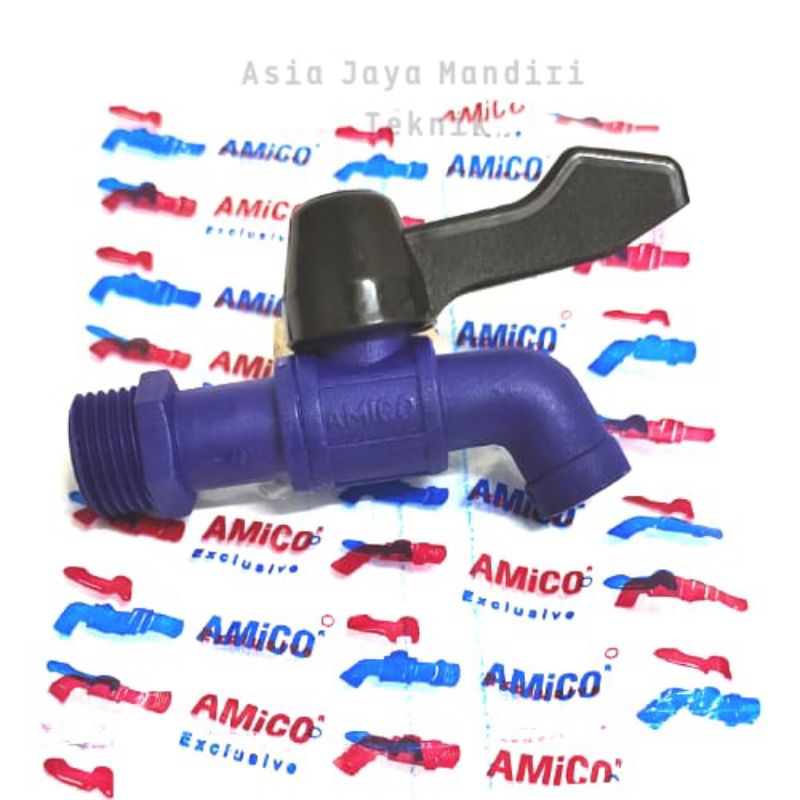 KRAN AIR TEMBOK PVC 1/2" AMICO