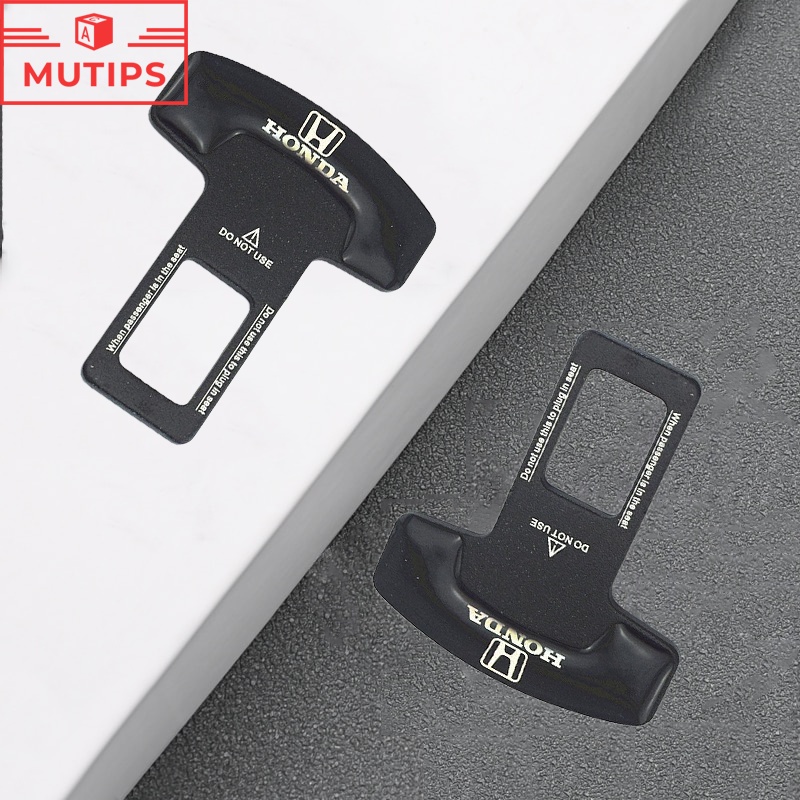 1 / 2Pcs Buckle Sabuk Pengaman Mobil Bahan Aluminum Alloy Untuk Honda Civic CRV HRV Freed Brio City BRV Accord Jazz