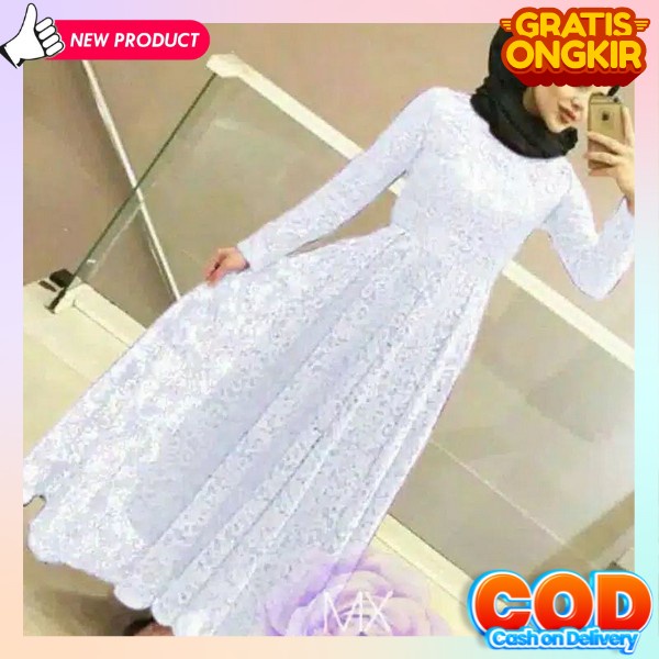 Games Kekinian Original Mewah Gami Ibuk Busui Pesta Elegan Gamis Wanita Terbaru 2022 Baju Dress Polo