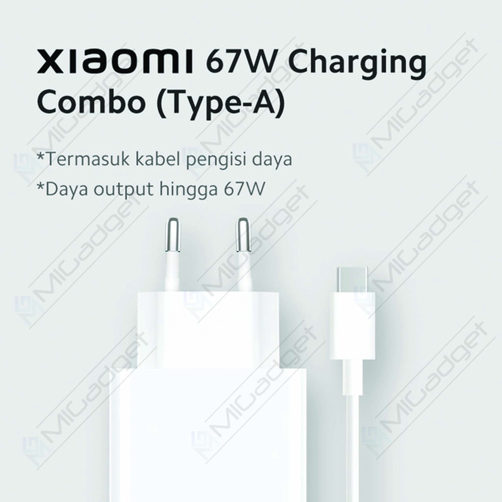 Kabel Wall Charger Xiaomi Adaptor Cable 67W Watt Cas Ori Garansi Resmi