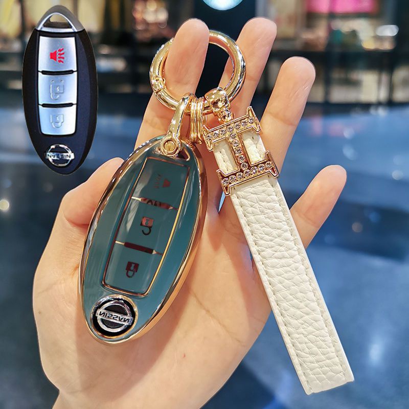 Untuk Nissan Key Case Female21 3per4 Kunci Generasi 14 Xuanyi Teana Hacker Qijun Tuda Blue Bird Remote Control Key Case