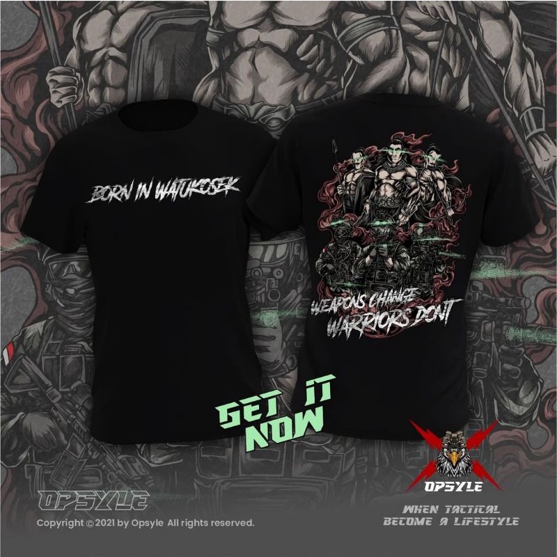 Kaos Distro Brimob Born In Watukosek original Opsyle