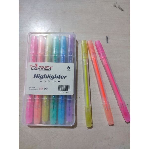 

STABILO CARINEX HIGHLIGHER TWO FUNCTIONS 6 COLOR