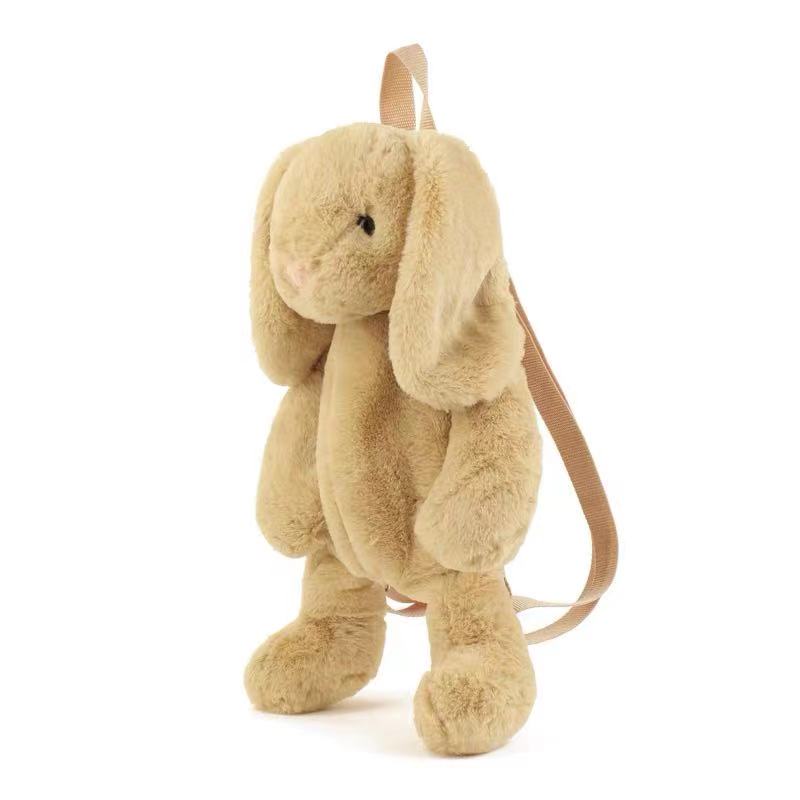 Tas kelinci rabbit bulu lucu imut gemoy Selempang rantai Wanita Baru Boneka Mewah Ransel Kasual Tas Kepribadian Kartun Beruang kelinci anjing Tas B2405 nonie