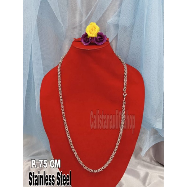 KALUNG COWO RANTAI MOTIF SILVER PERHIASAN EMAS KOREA ANTI KARAT DAN ANTI LUNTUR