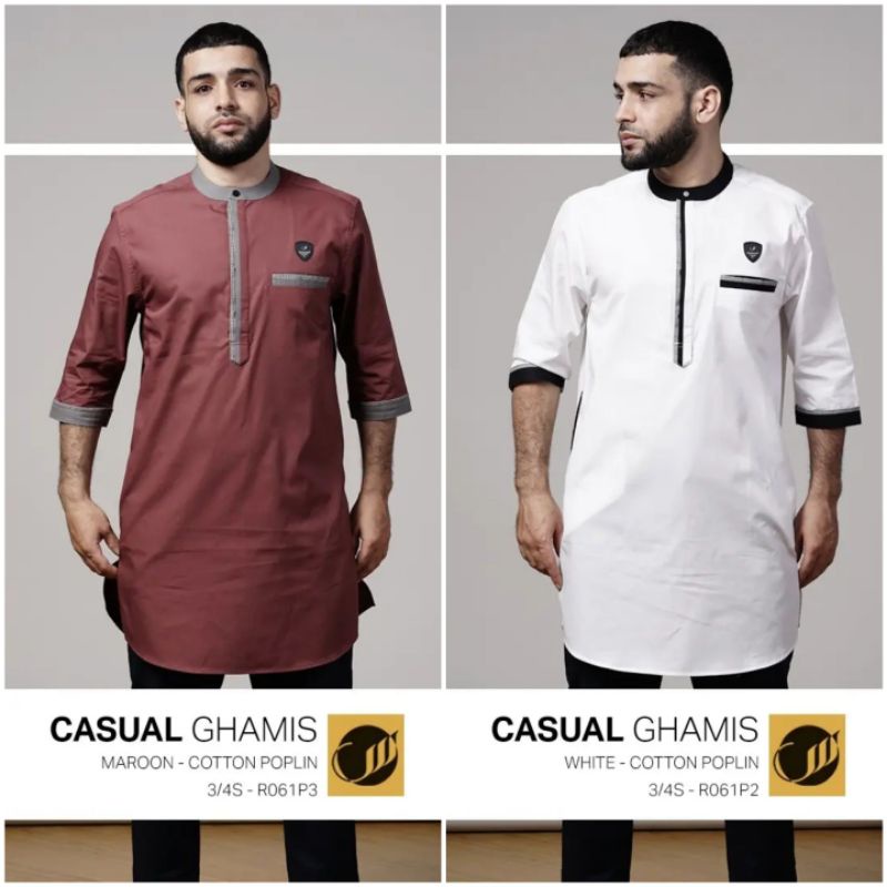 SAMASE GHAMIS CASUAL R061P WHITE MAROON