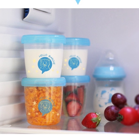 HelloMarch Baby Food container milk storage cup tempat penyimpanan asi sekaligus makanan mpasi 180 ml multifungsi