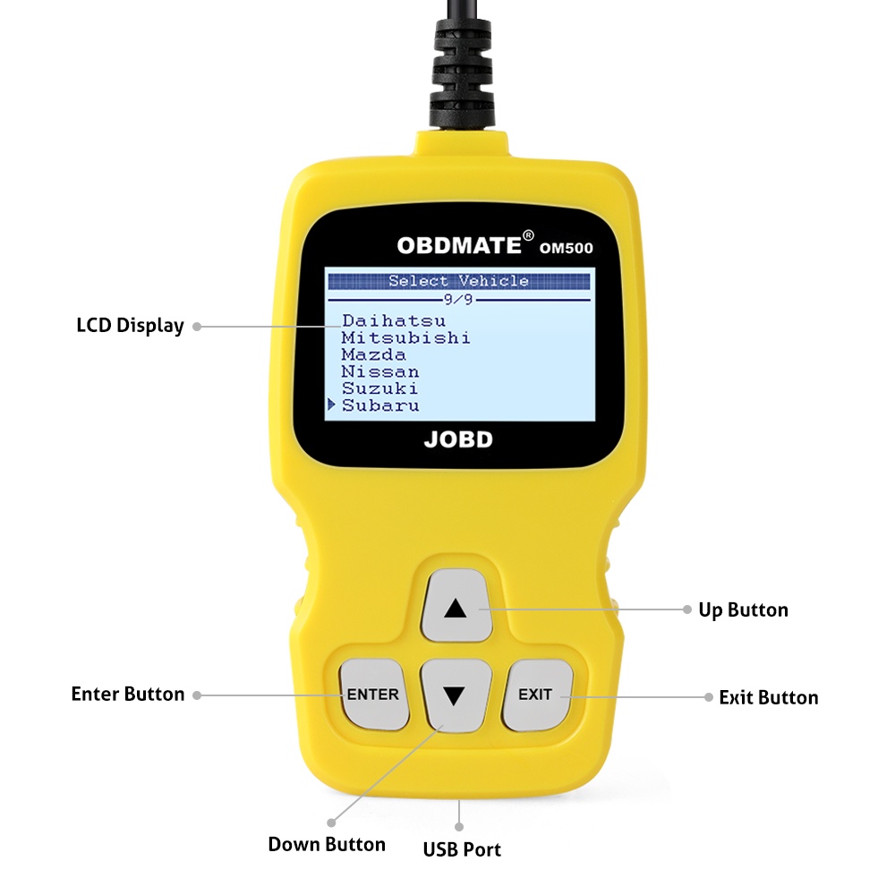 AUTOPHIX OM500 JOBD/OBDII/EOBD Obd2 Scanner Car Scanner Odb2 Car Diagnostic Tool Obd Car Diagnostic Scanner Automotive Scanner